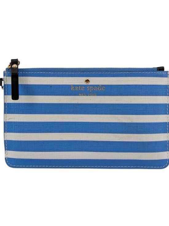 Kate Spade Handbags - Kate Spade Blue White Striped One Clutch Wristlet
